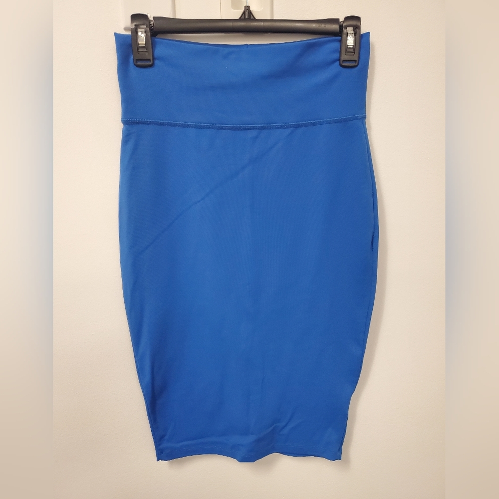 BEBE Blue Pencil Skirt
